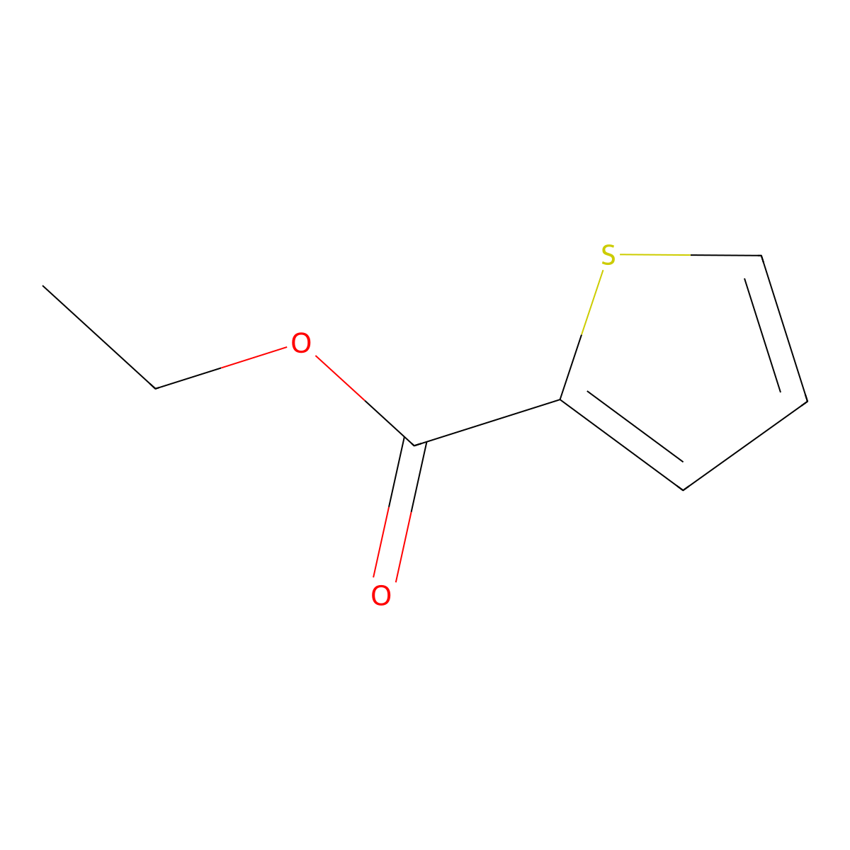 Ethyl 2-thenoate molecular structure, CAS 2810-04-0