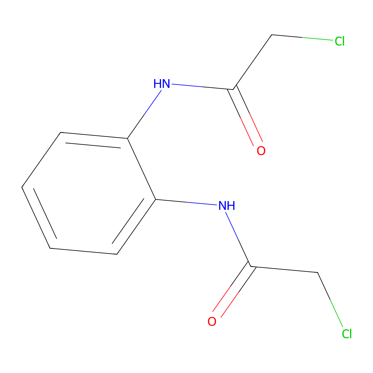2-chloro-N-[2-(2-chloro-acetylamino)-phenyl]-acetamide molecular structure, CAS 2810-42-6