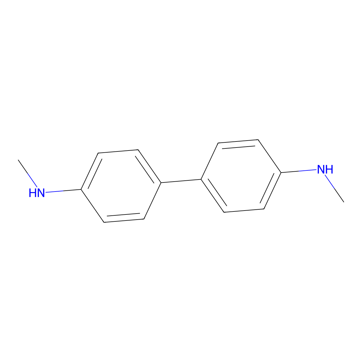 N,N'-Dimethylbenzidine molecular structure, CAS 2810-74-4