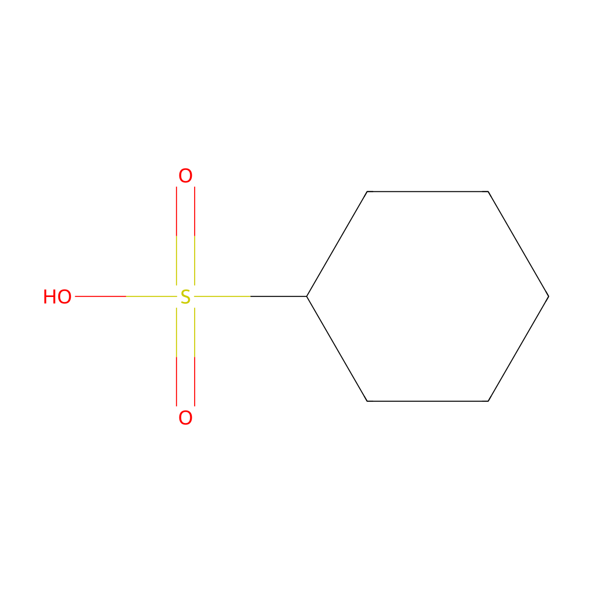 Cyclohexanesulfonic acid molecular structure, CAS 28100-07-4