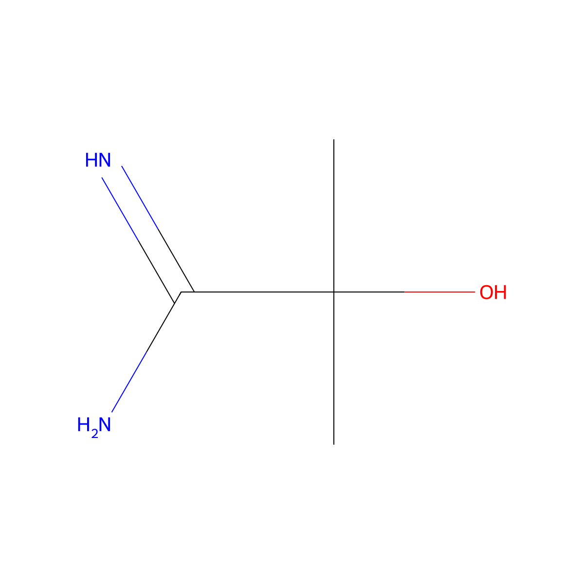 2-Hydroxy-2-methylpropanimidamide molecular structure, CAS 28100-88-1
