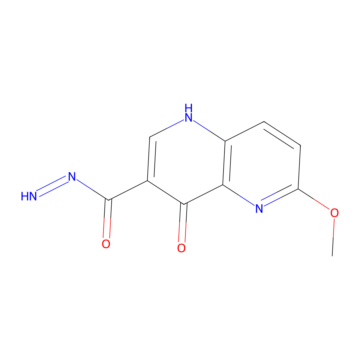 Diazenyl(4-hydroxy-6-methoxy-1,5-naphthyridin-3-yl)methanone molecular structure, CAS 2810073-11-9