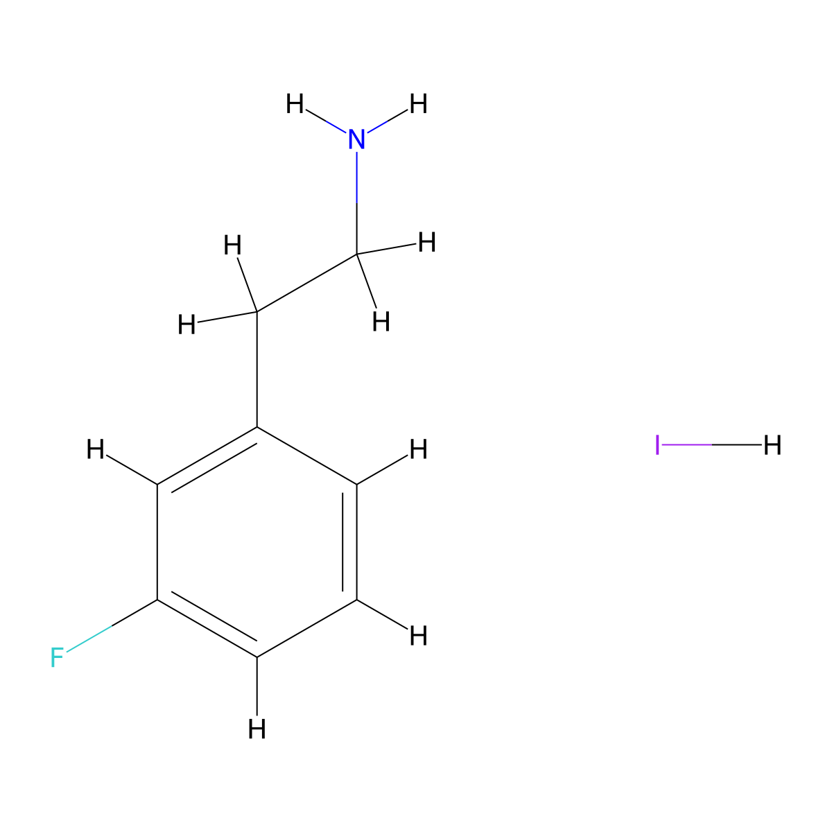 3-Fluorophenylethylammonium Iodide molecular structure, CAS 2810129-43-0