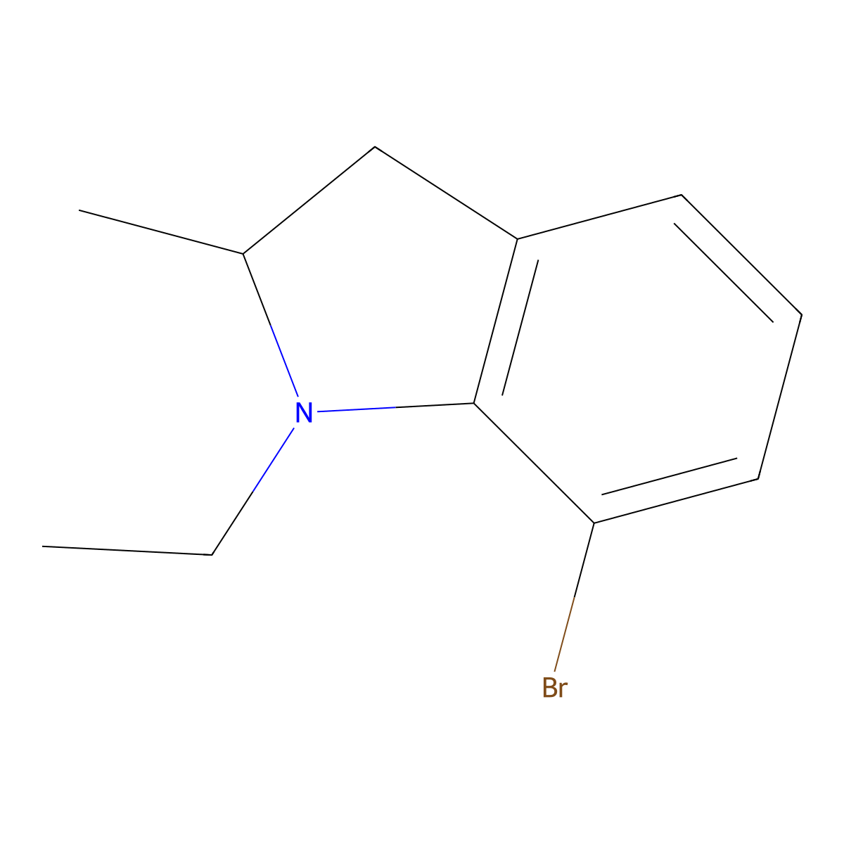 7-Bromo-1-ethyl-2-methyl-indoline molecular structure, CAS 2810258-35-4