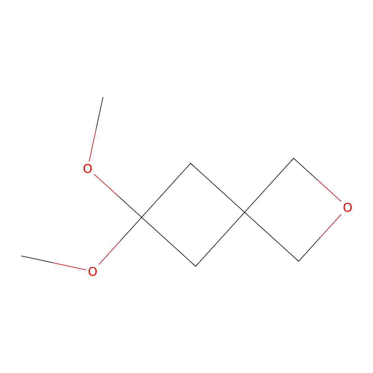 6,6-Dimethoxy-2-oxaspiro[3.3]heptane molecular structure, CAS 2810261-06-2