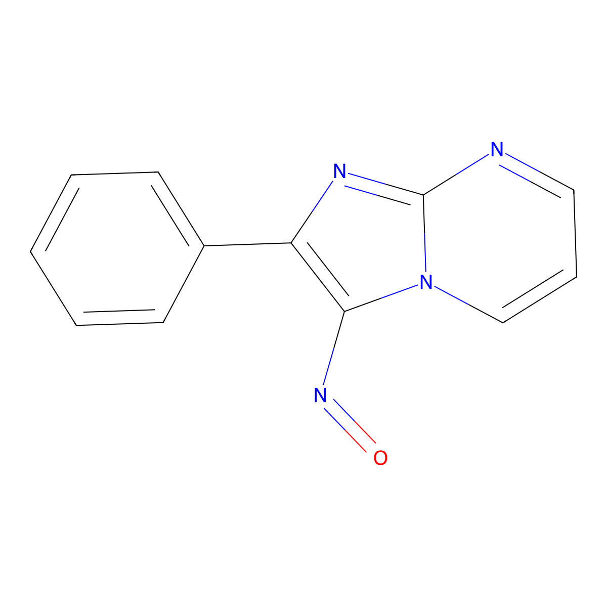 3-Nitroso-2-phenylimidazo(1,2-a)pyrimidine molecular structure, CAS 28103-25-5