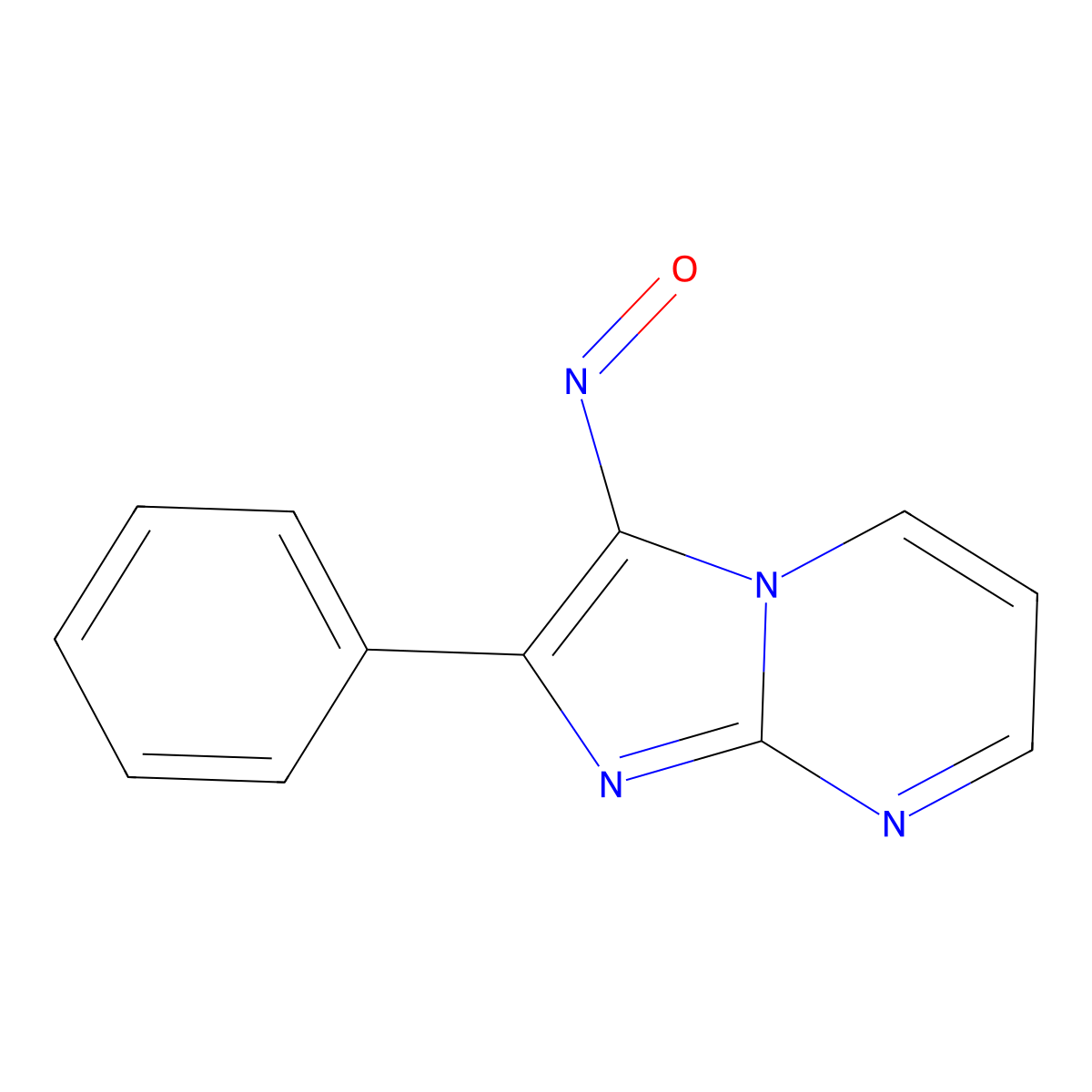 3-Nitroso-2-phenylimidazo(1,2-a)pyrimidine molecular structure, CAS 28103-25-5