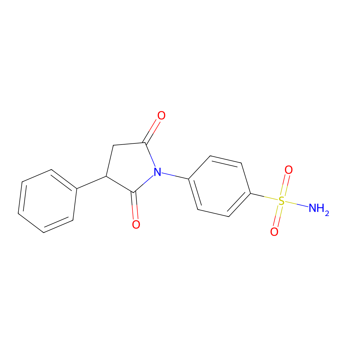 Benzenesulfonamide, 4-(2,5-dioxo-3-phenyl-1-pyrrolidinyl)- molecular structure, CAS 28103-46-0