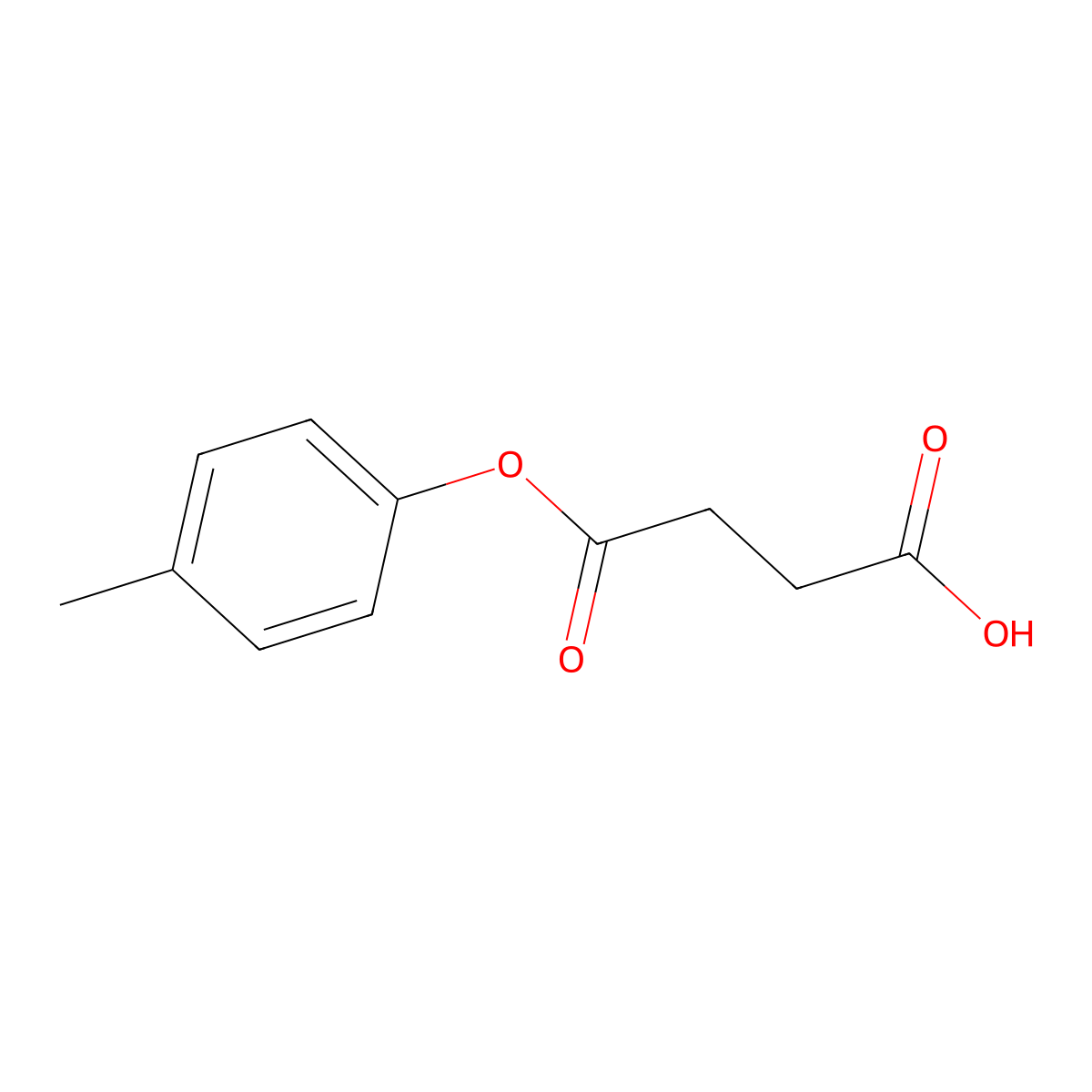 4-(4-Methylphenoxy)-4-oxobutanoic acid molecular structure, CAS 28103-94-8