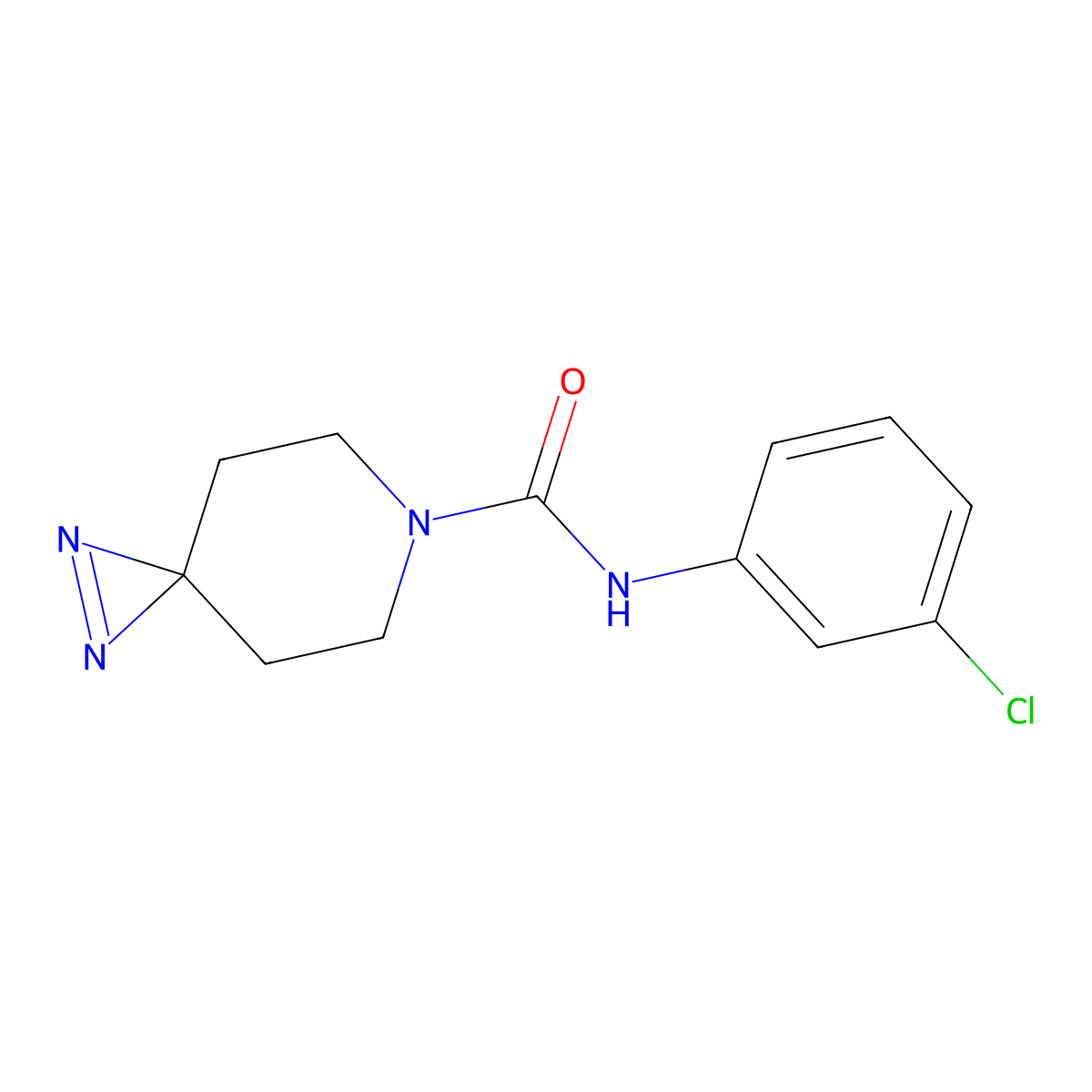 N-(3-chlorophenyl)-1,2,6-triazaspiro[2.5]oct-1-ene-6-carboxamide molecular structure, CAS 2810694-01-8