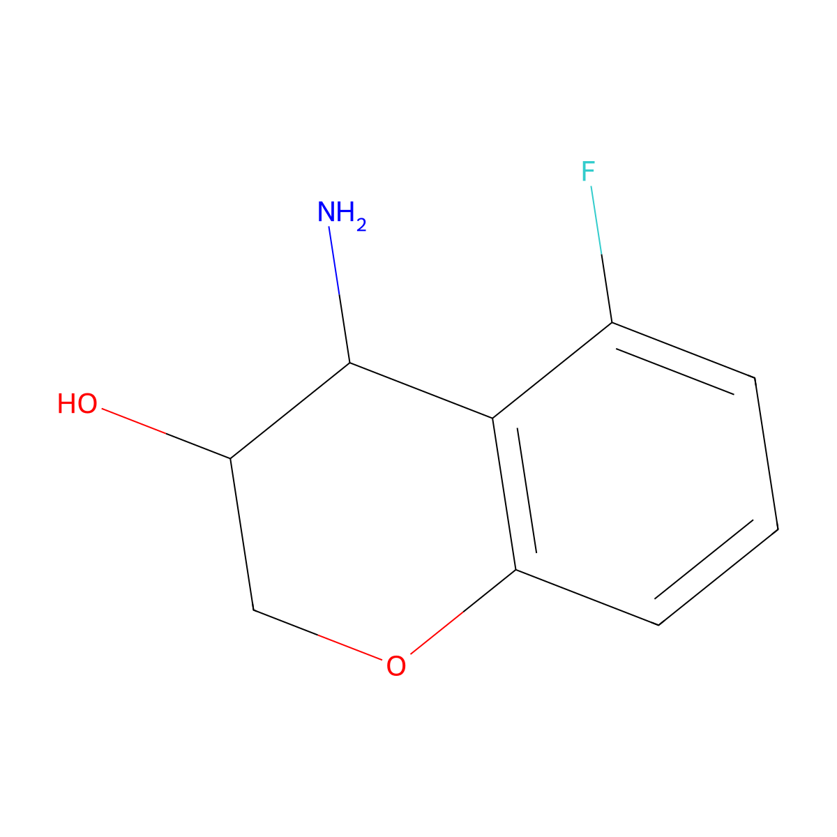 (3R,4R)-4-Amino-5-fluorochroman-3-OL molecular structure, CAS 2810748-79-7