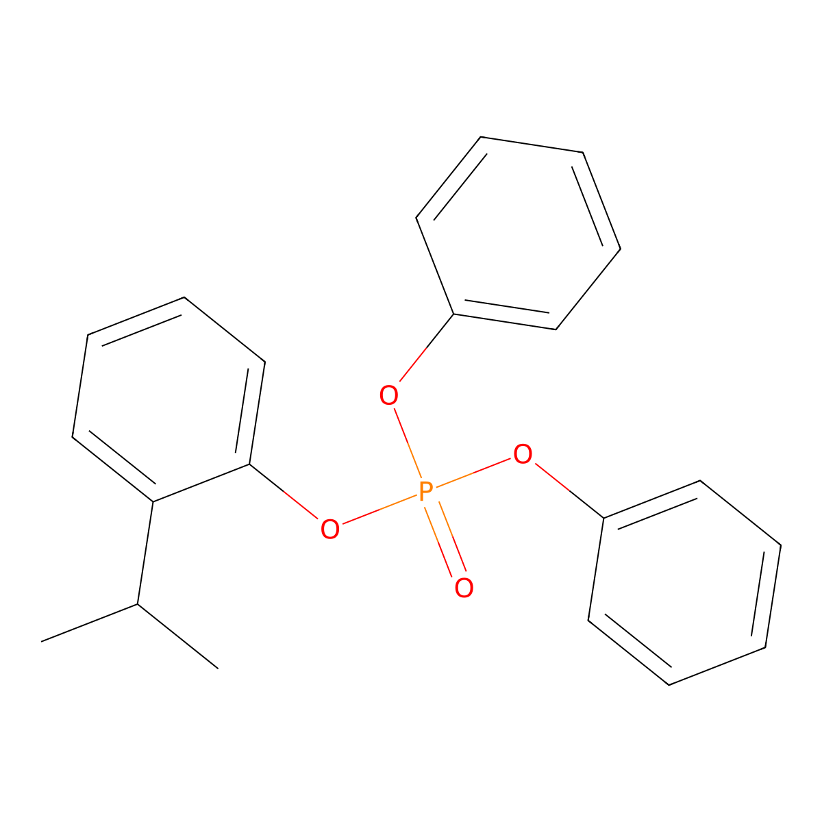 Isopropylphenyl diphenyl phosphate molecular structure, CAS 28108-99-8