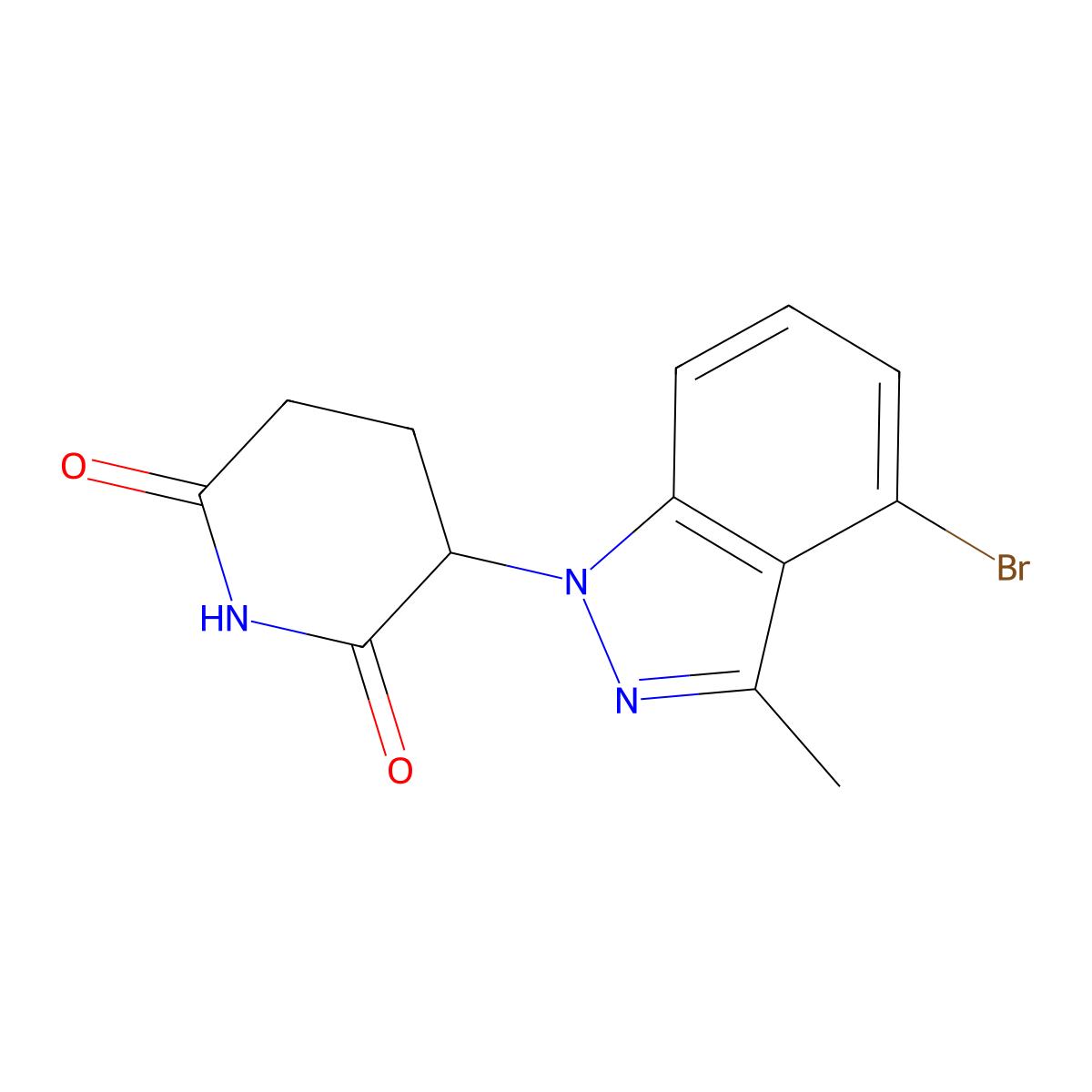3-(4-Bromo-3-methyl-1H-indazol-1-YL)piperidine-2,6-dione molecular structure, CAS 2810876-21-0