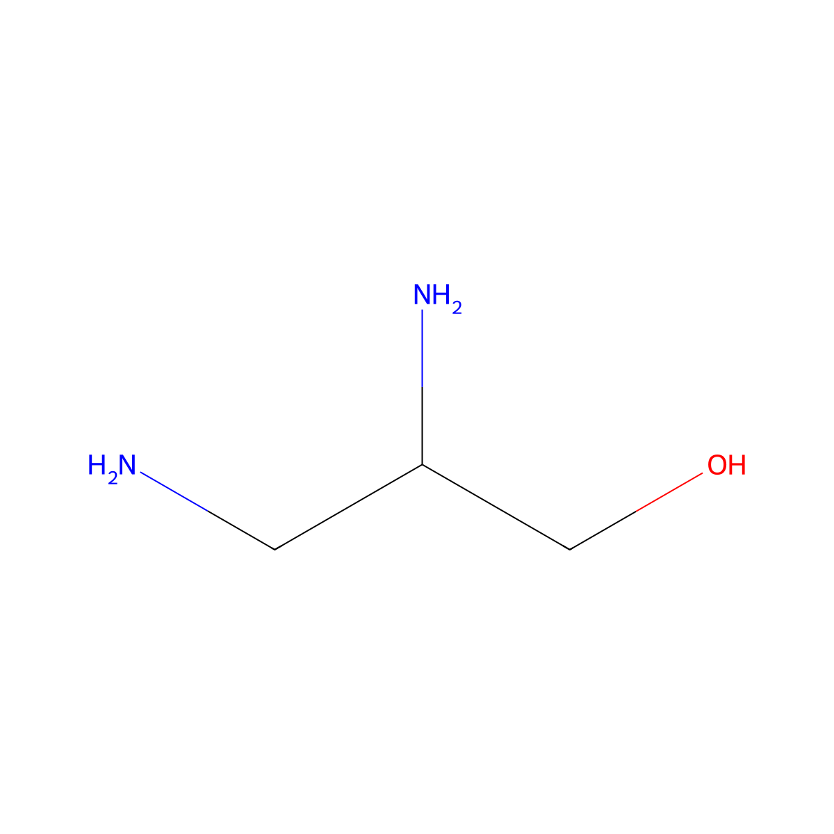 2,3-Diaminopropan-1-ol molecular structure, CAS 2811-20-3