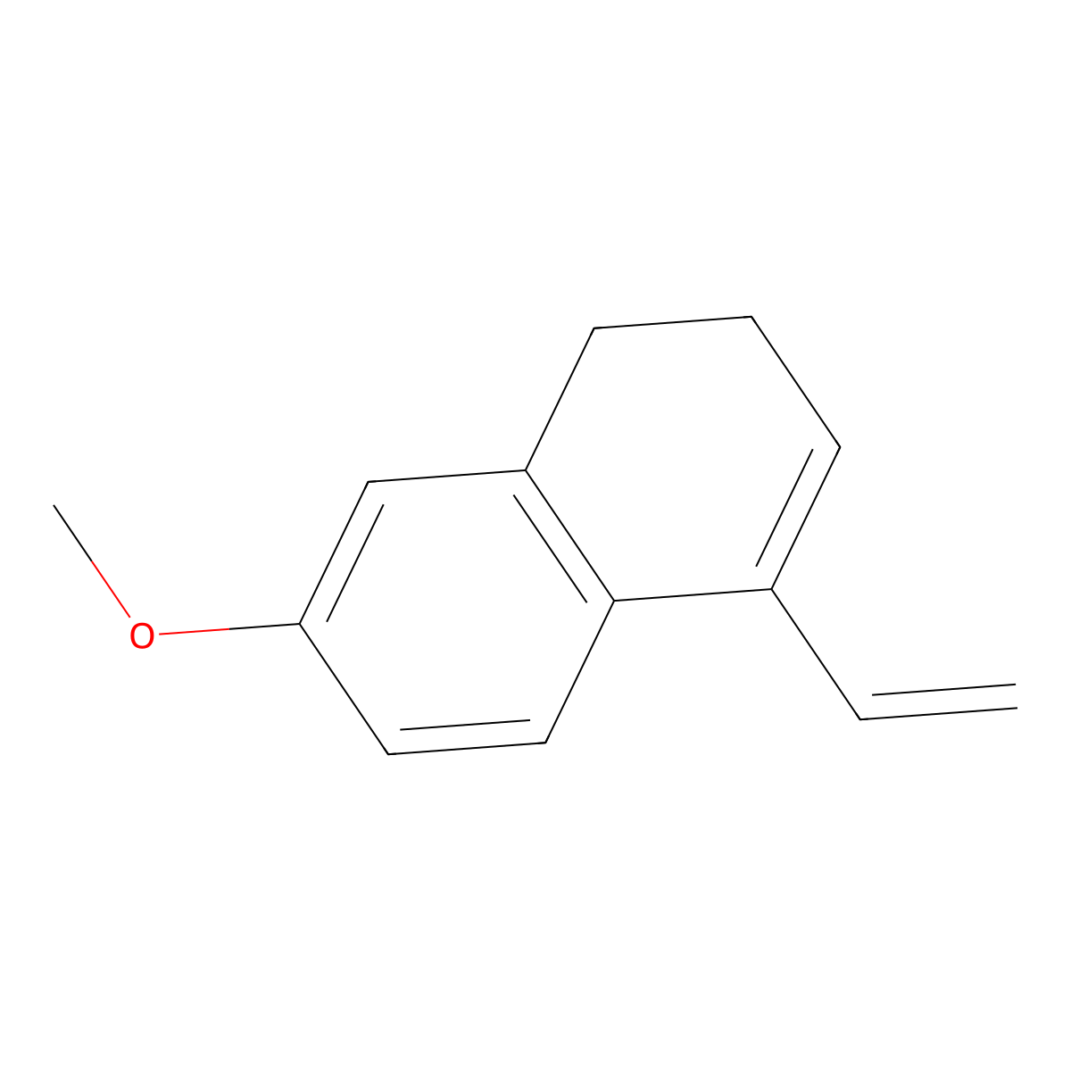 Naphthalene, 4-ethenyl-1,2-dihydro-7-methoxy- molecular structure, CAS 2811-50-9