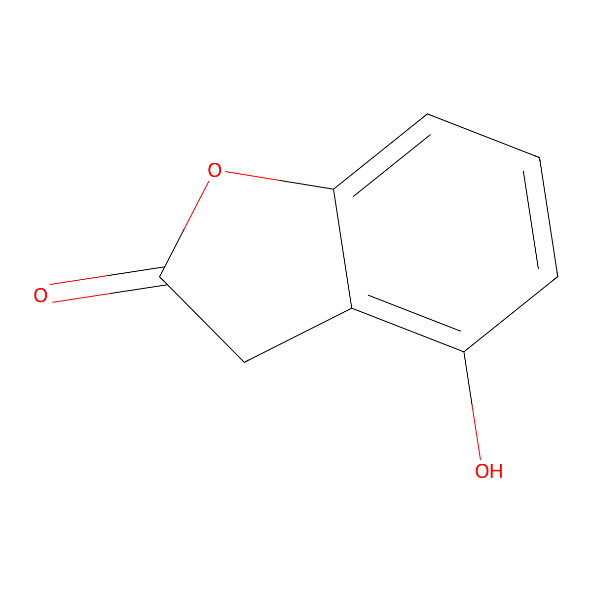 4-hydroxybenzofuran-2(3H)-one molecular structure, CAS 2811-93-0