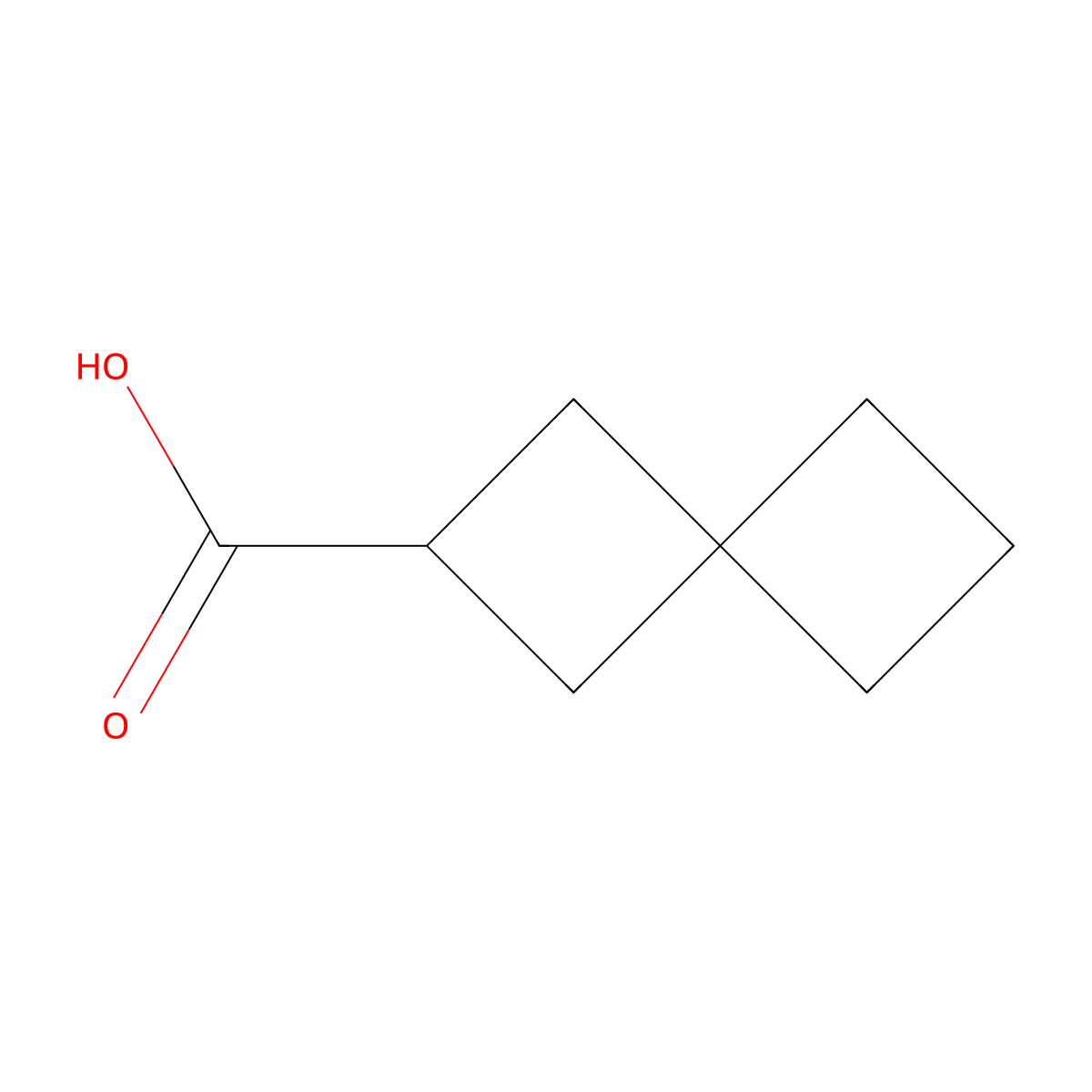 Spiro[3.3]heptane-2-carboxylic acid molecular structure, CAS 28114-87-6