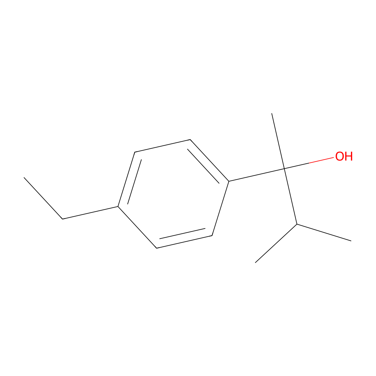 2-(4-Ethylphenyl)-3-methyl-butan-2-ol molecular structure, CAS 28114-94-5