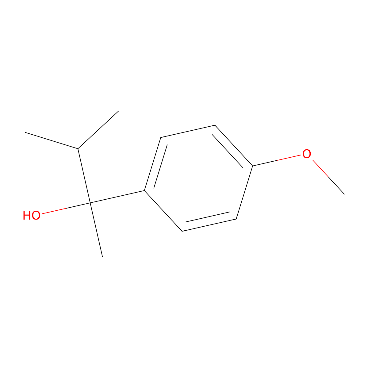 2-(4-Methoxyphenyl)-3-methyl-butan-2-ol molecular structure, CAS 28114-95-6