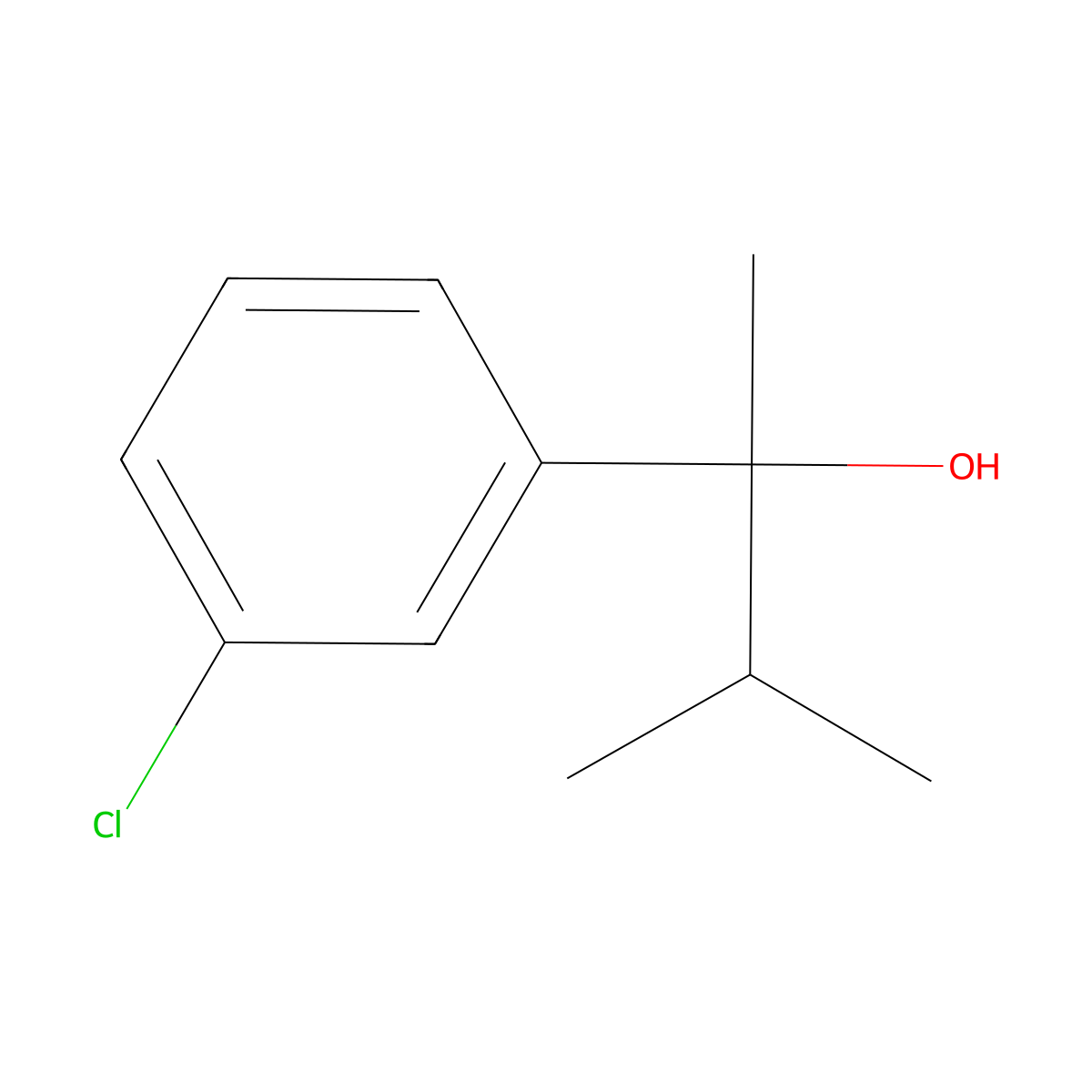 2-(3-Chlorophenyl)-3-methyl-butan-2-ol molecular structure, CAS 28114-97-8