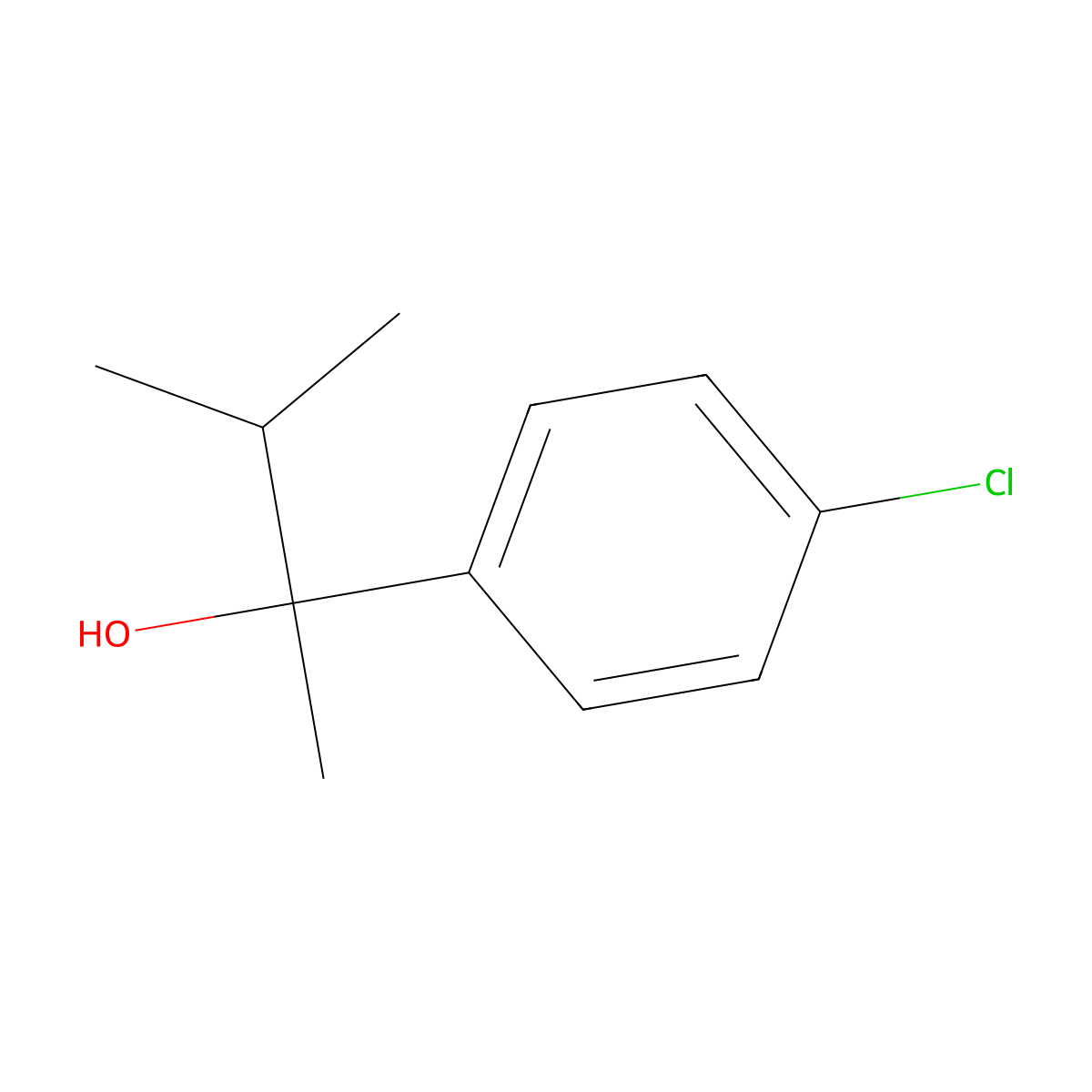 2-(4-Chlorophenyl)-3-methyl-butan-2-ol molecular structure, CAS 28114-98-9