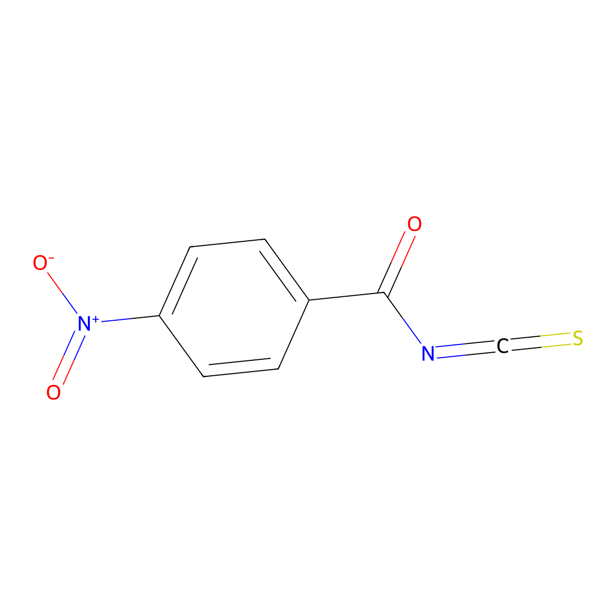4-Nitrobenzoyl isothiocyanate molecular structure, CAS 28115-92-6