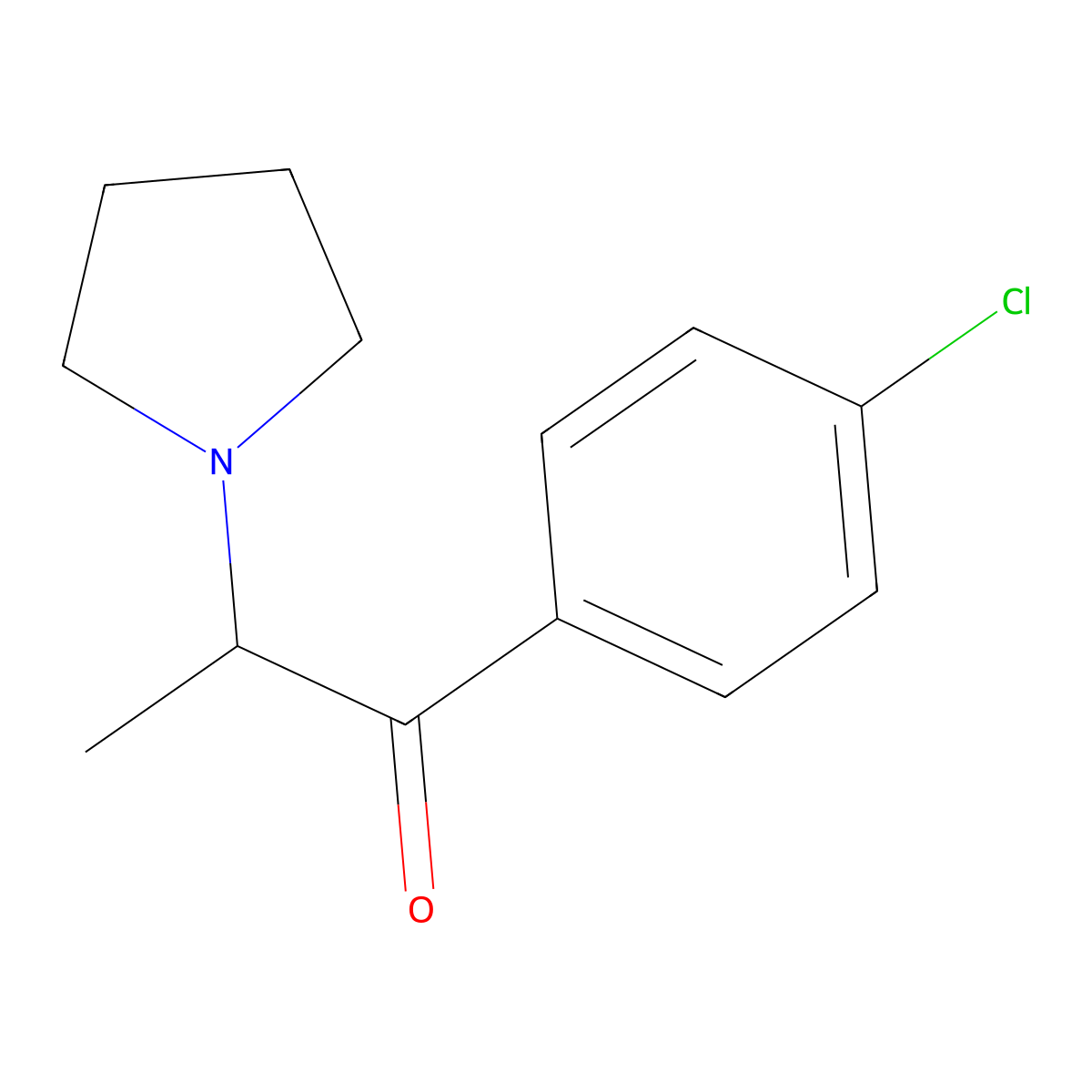 4'-Chloro-alpha-pyrrolidinopropiophenone molecular structure, CAS 28117-79-5