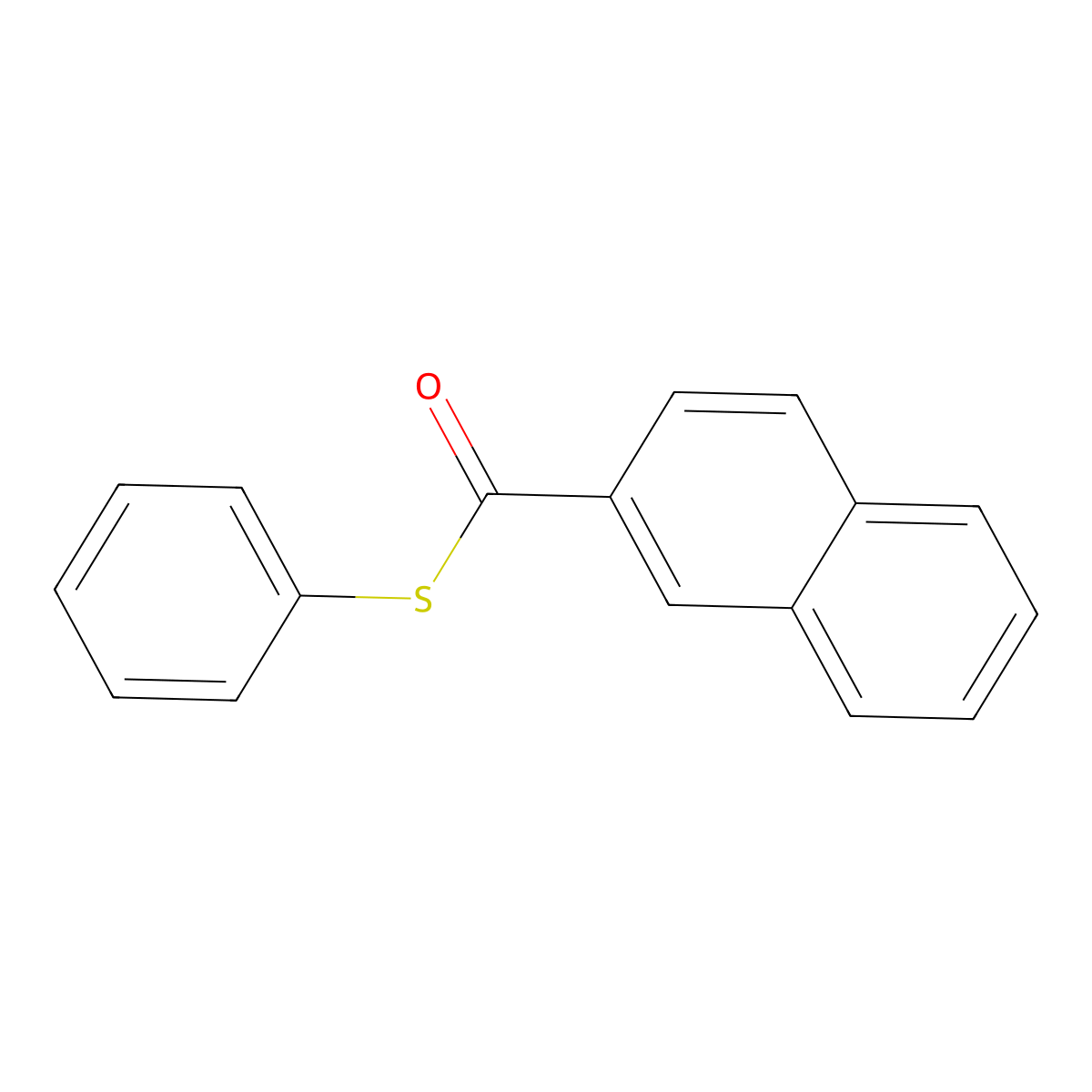 2-Naphthoic acid, S-phenyl ester molecular structure, CAS 28118-49-2
