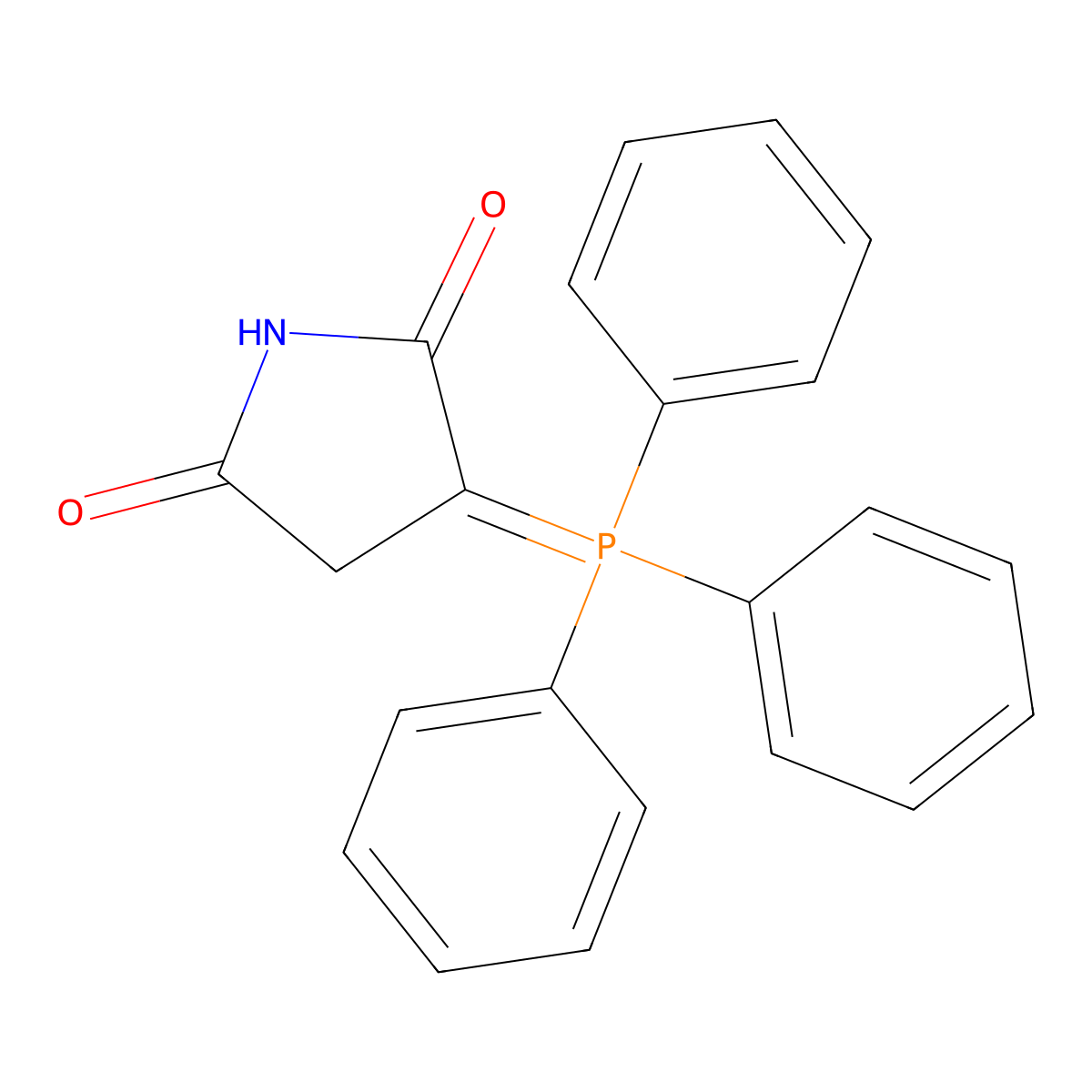3-(Triphenylphosphoranylidene)-2,5-pyrrolidinedione molecular structure, CAS 28118-79-8