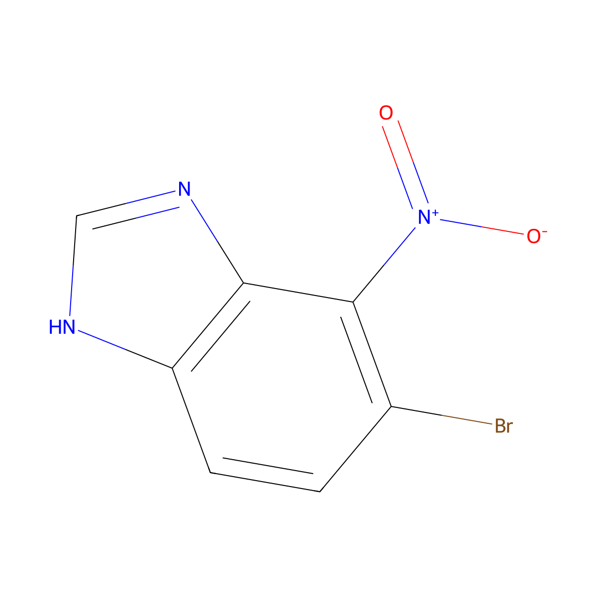 6-bromo-7-nitro-1H-benzo[d]imidazole molecular structure, CAS 281190-51-0