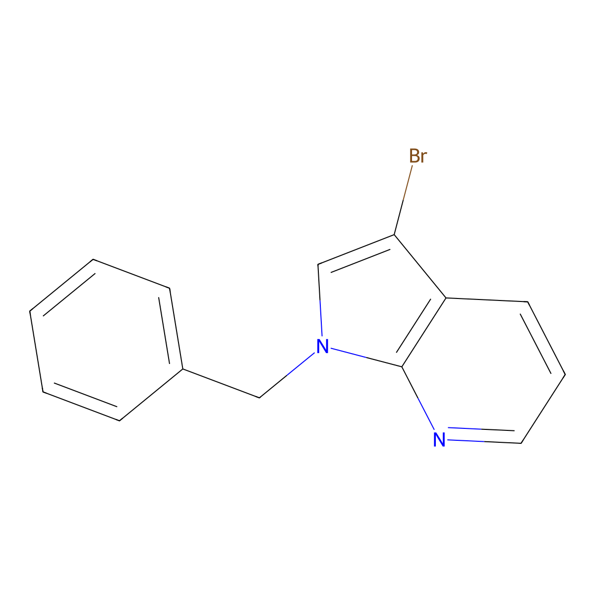 1-Benzyl-3-bromo-1H-pyrrolo[2,3-b]pyridine molecular structure, CAS 281192-93-6