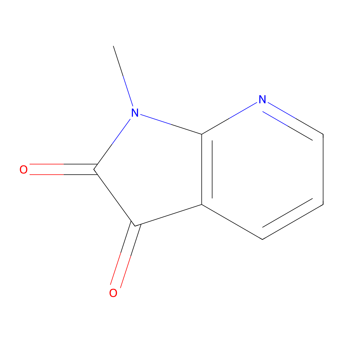 1-Methyl-1H-pyrrolo(2,3-b)pyridine-2,3-dione molecular structure, CAS 281192-94-7