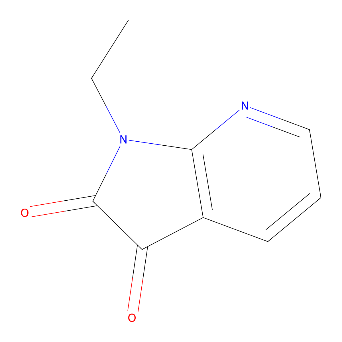 1-Ethyl-1H-pyrrolo[2,3-b]pyridine-2,3-dione molecular structure, CAS 281192-95-8