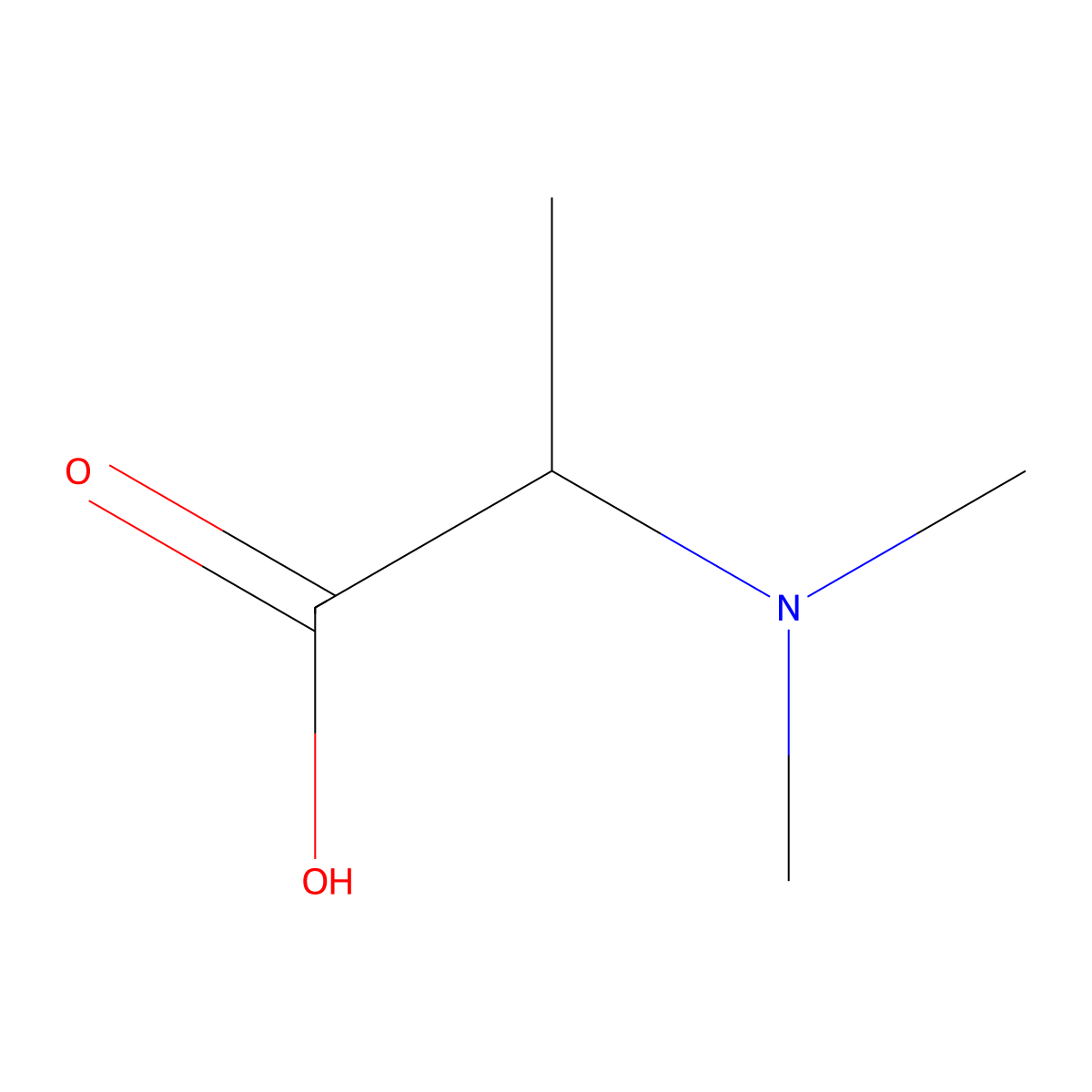 N,N-Dimethylalanine molecular structure, CAS 2812-31-9