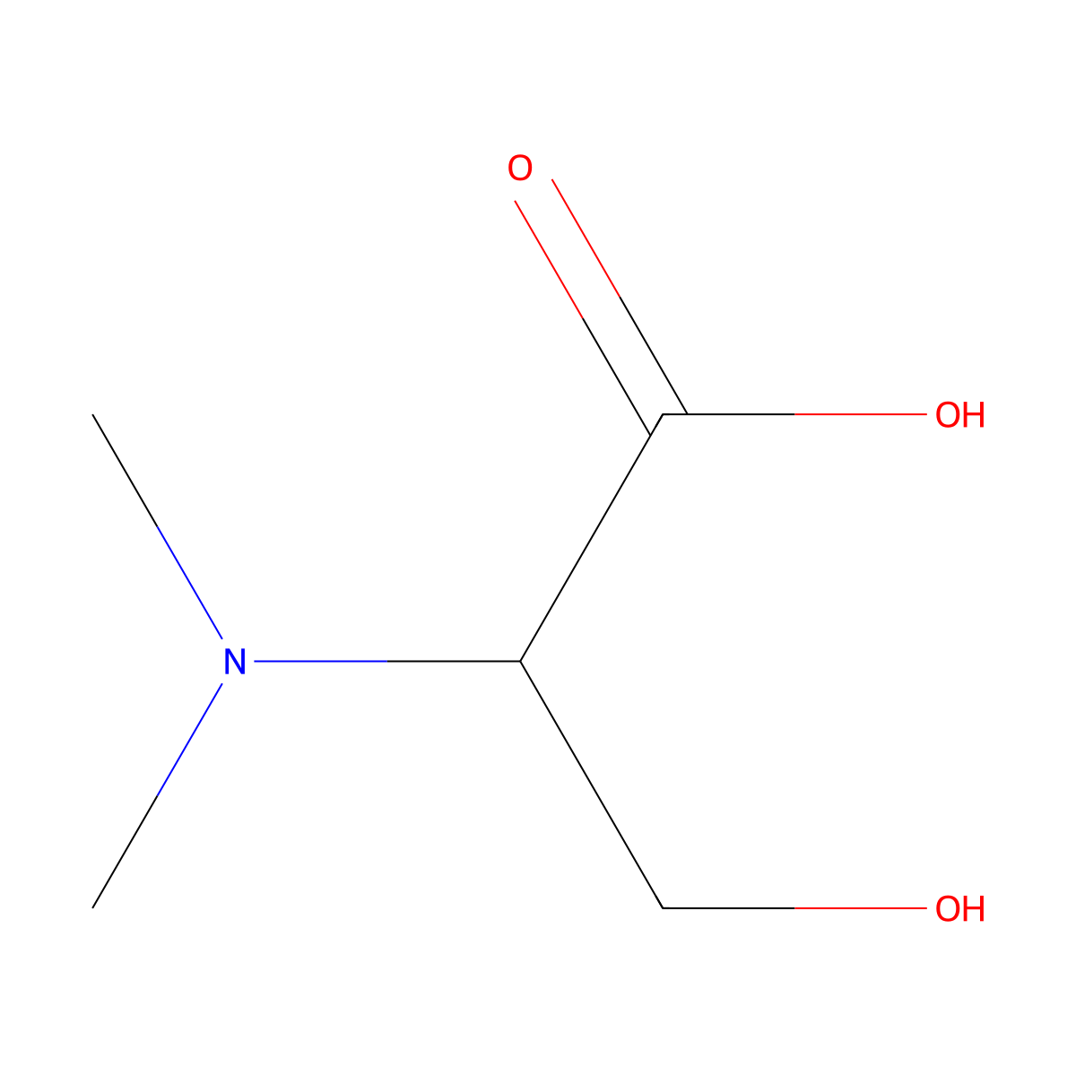 N,N-Dimethyl-L-serine molecular structure, CAS 2812-34-2