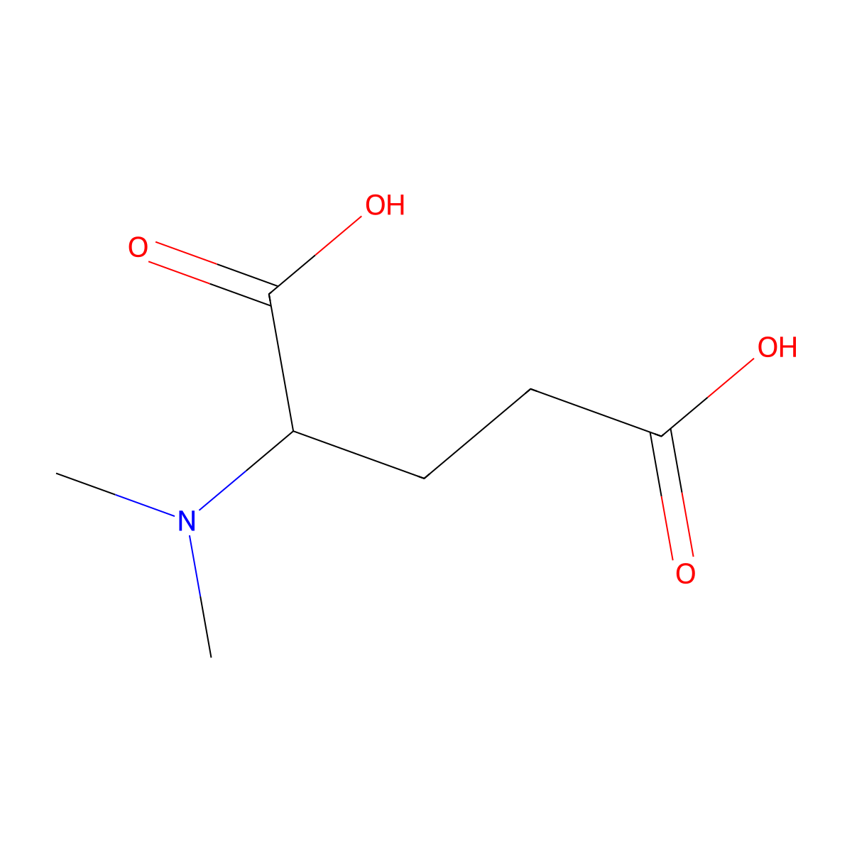 (2R)-2-(dimethylamino)pentanedioic acid molecular structure, CAS 2812-38-6