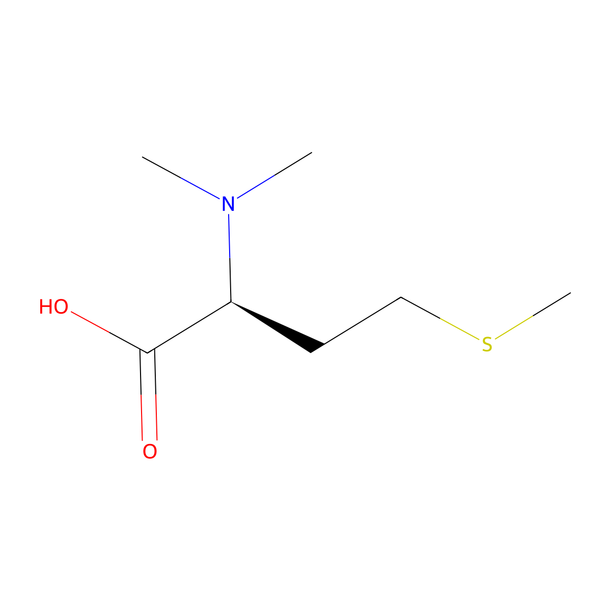 N,N-Dimethyl-L-Methionine molecular structure, CAS 2812-42-2