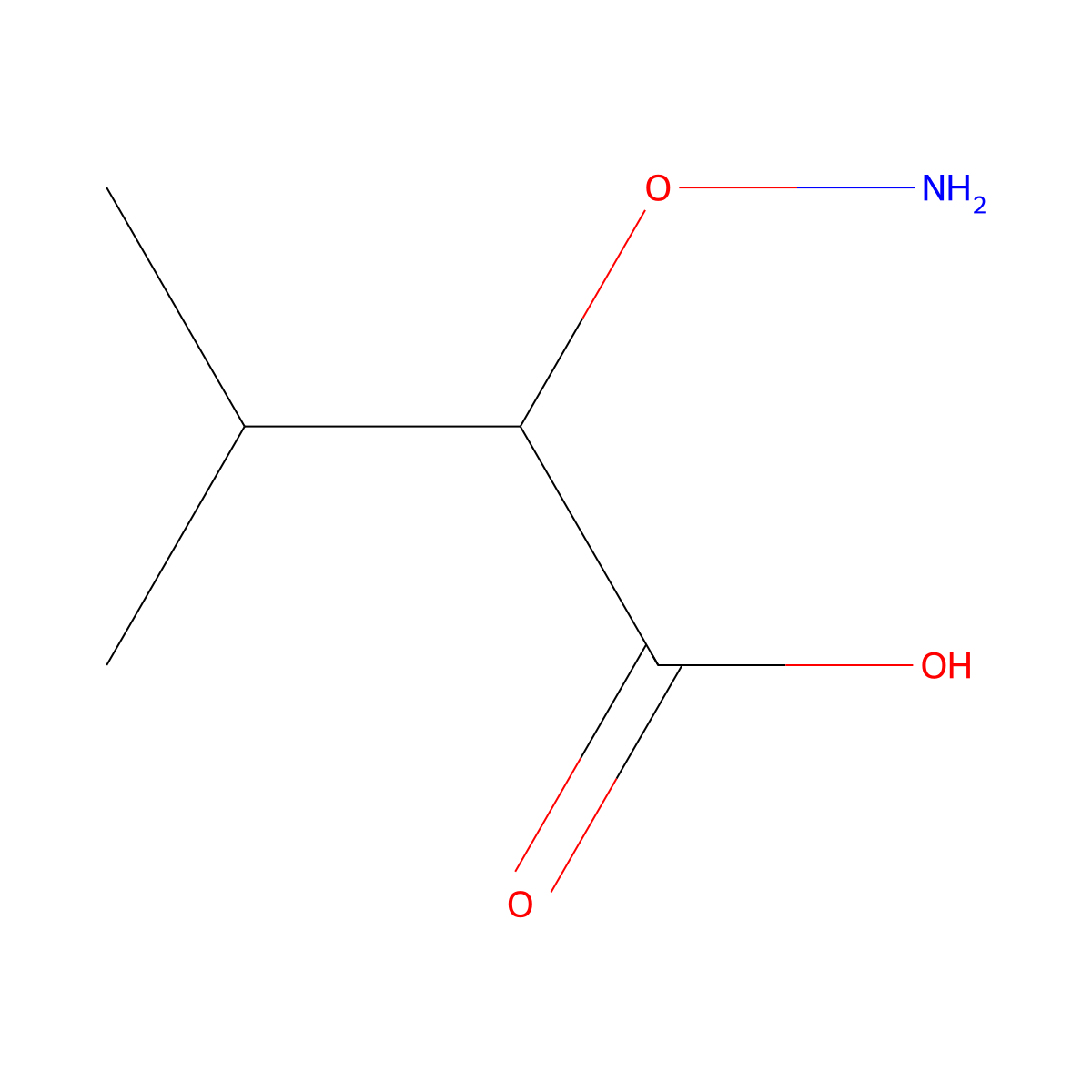 2-(Aminooxy)-3-methylbutanoic acid molecular structure, CAS 28120-16-3