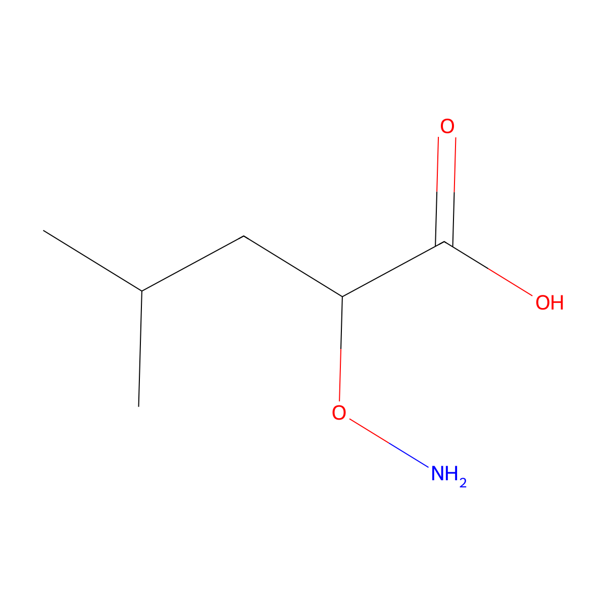 2-(Aminooxy)-4-methylpentanoic acid molecular structure, CAS 28120-18-5