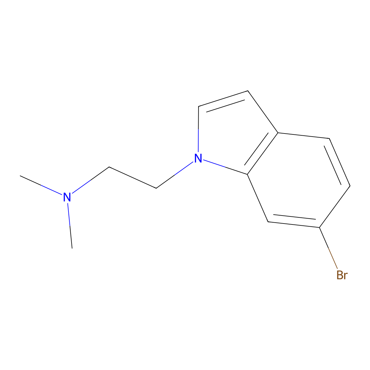 [2-(6-bromo-1H-indol-1-yl)ethyl]dimethylamine molecular structure, CAS 281204-56-6