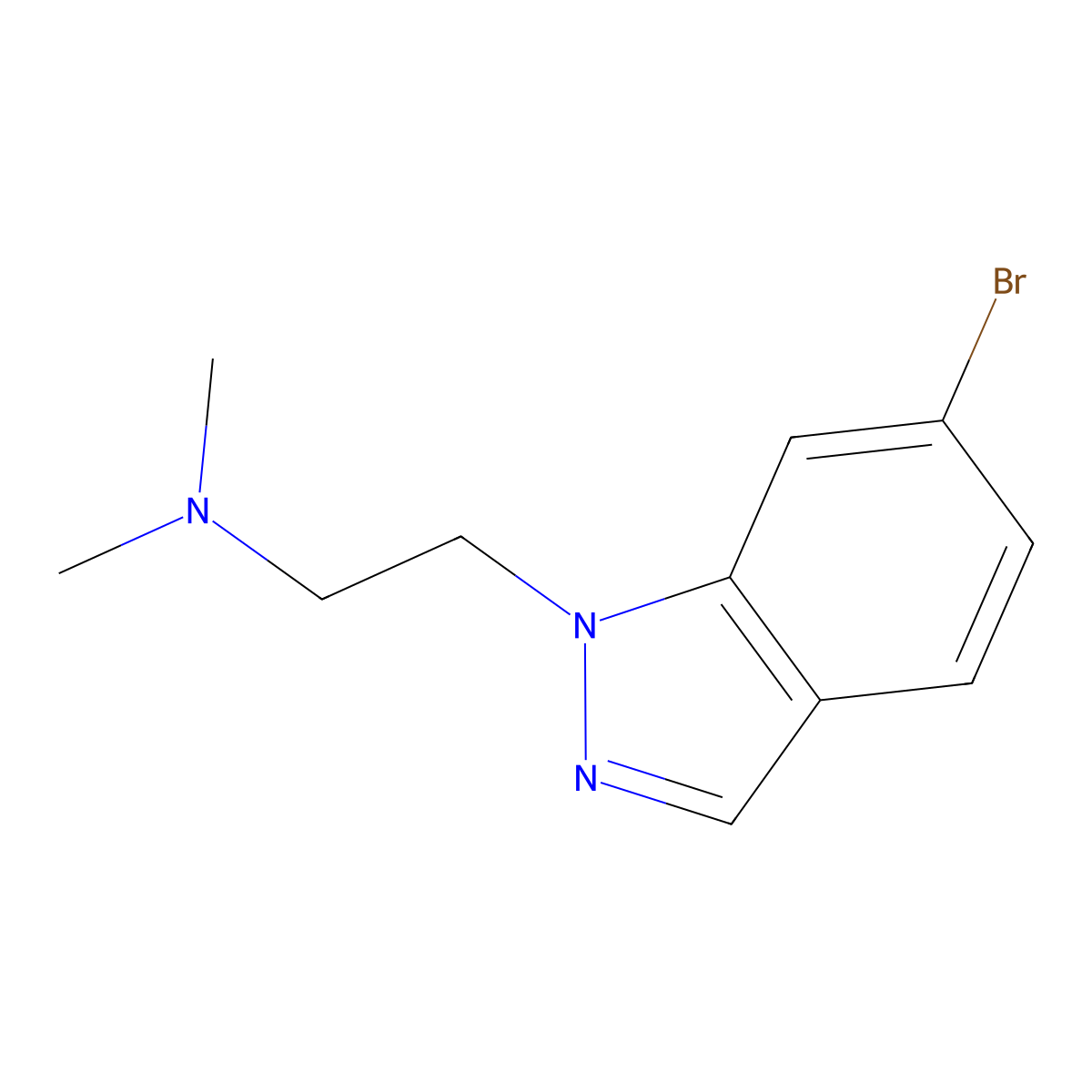 6-Bromo-N,N-dimethyl-1H-indazole-1-ethanamine molecular structure, CAS 281204-64-6