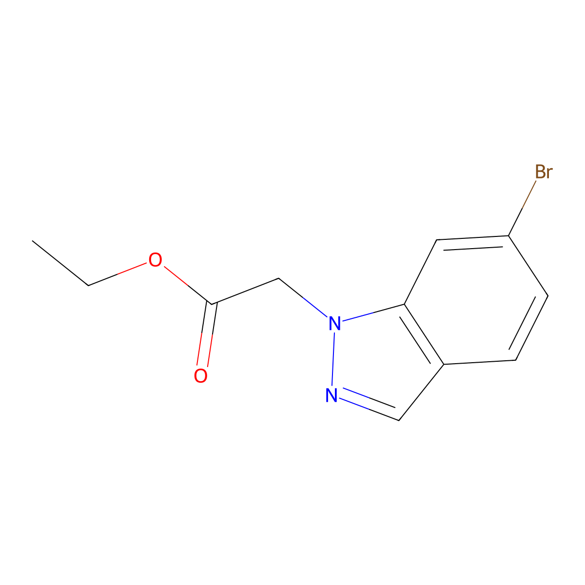 1H-Indazole-1-acetic acid, 6-bromo-, ethyl ester molecular structure, CAS 281204-65-7