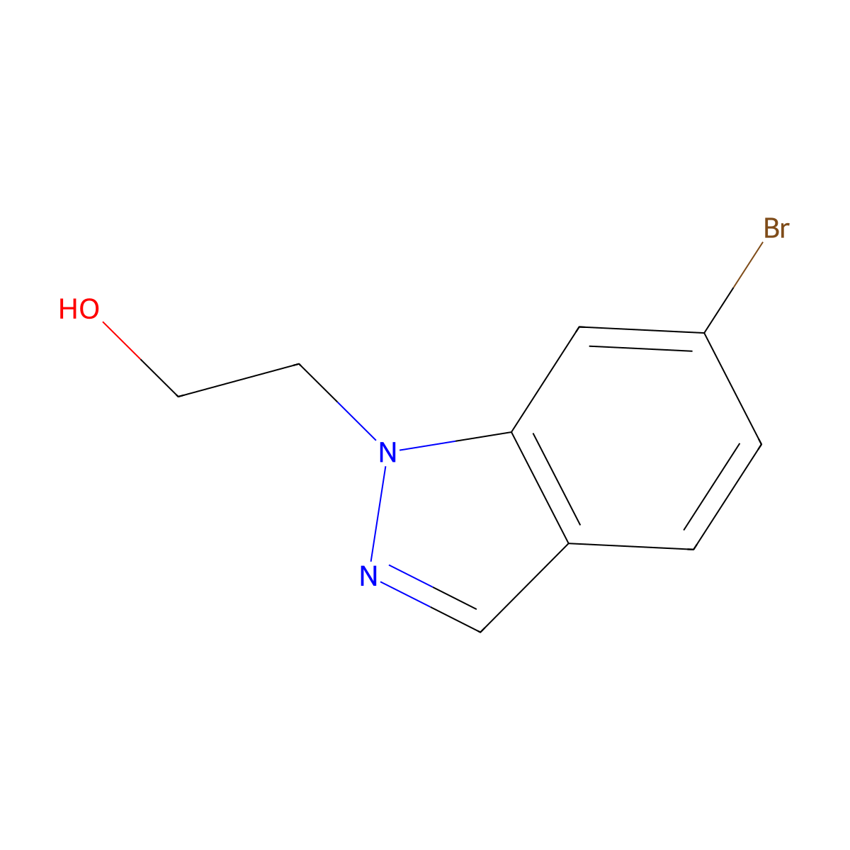 2-(6-Bromo-1H-indazol-1-yl)ethanol molecular structure, CAS 281204-67-9