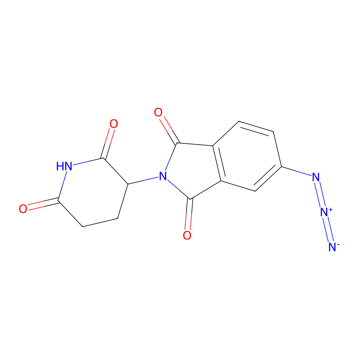 5-azido-2-(2,6-dioxopiperidin-3-yl)-2,3-dihydro-1H-isoindole-1,3-dione molecular structure, CAS 281208-18-2
