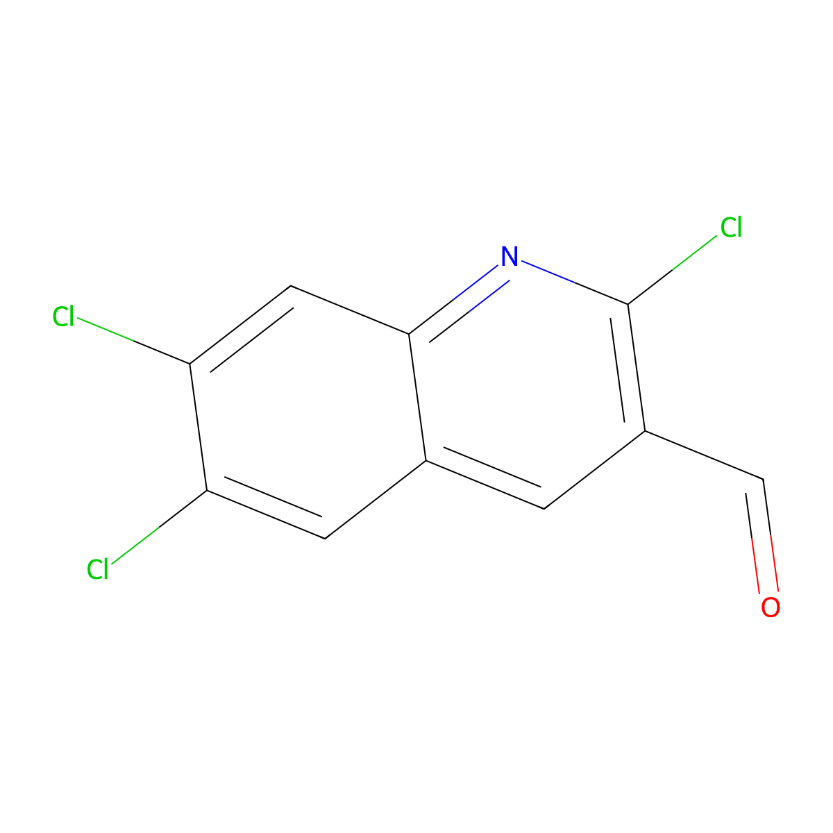 2,6,7-Trichloroquinoline-3-carbaldehyde molecular structure, CAS 281208-97-7