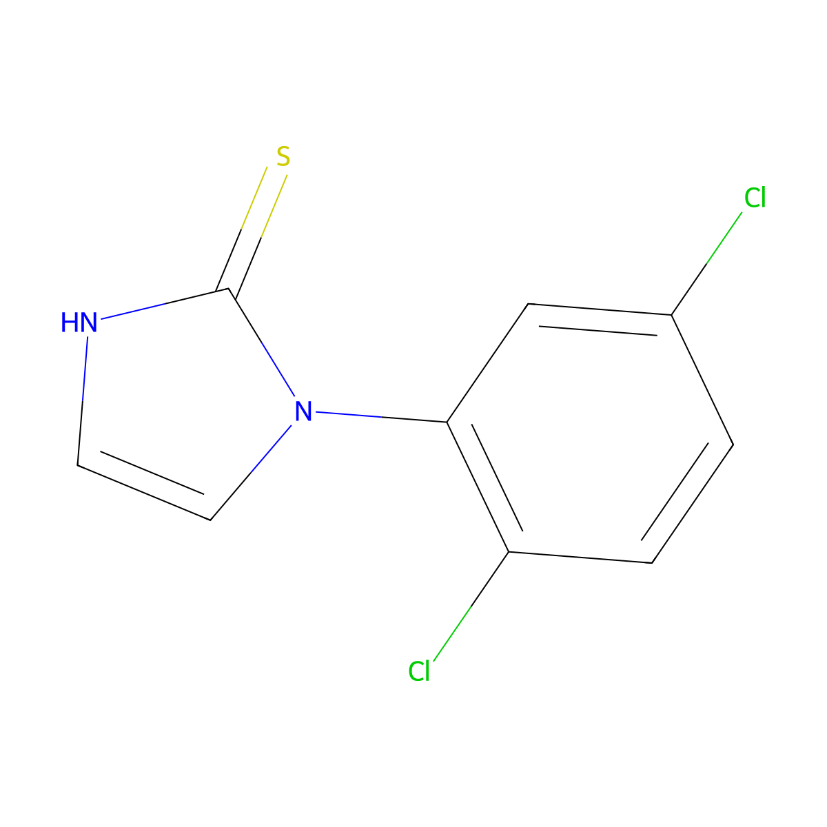 1-(2,5-dichlorophenyl)-1H-imidazole-2-thiol molecular structure, CAS 281211-22-1