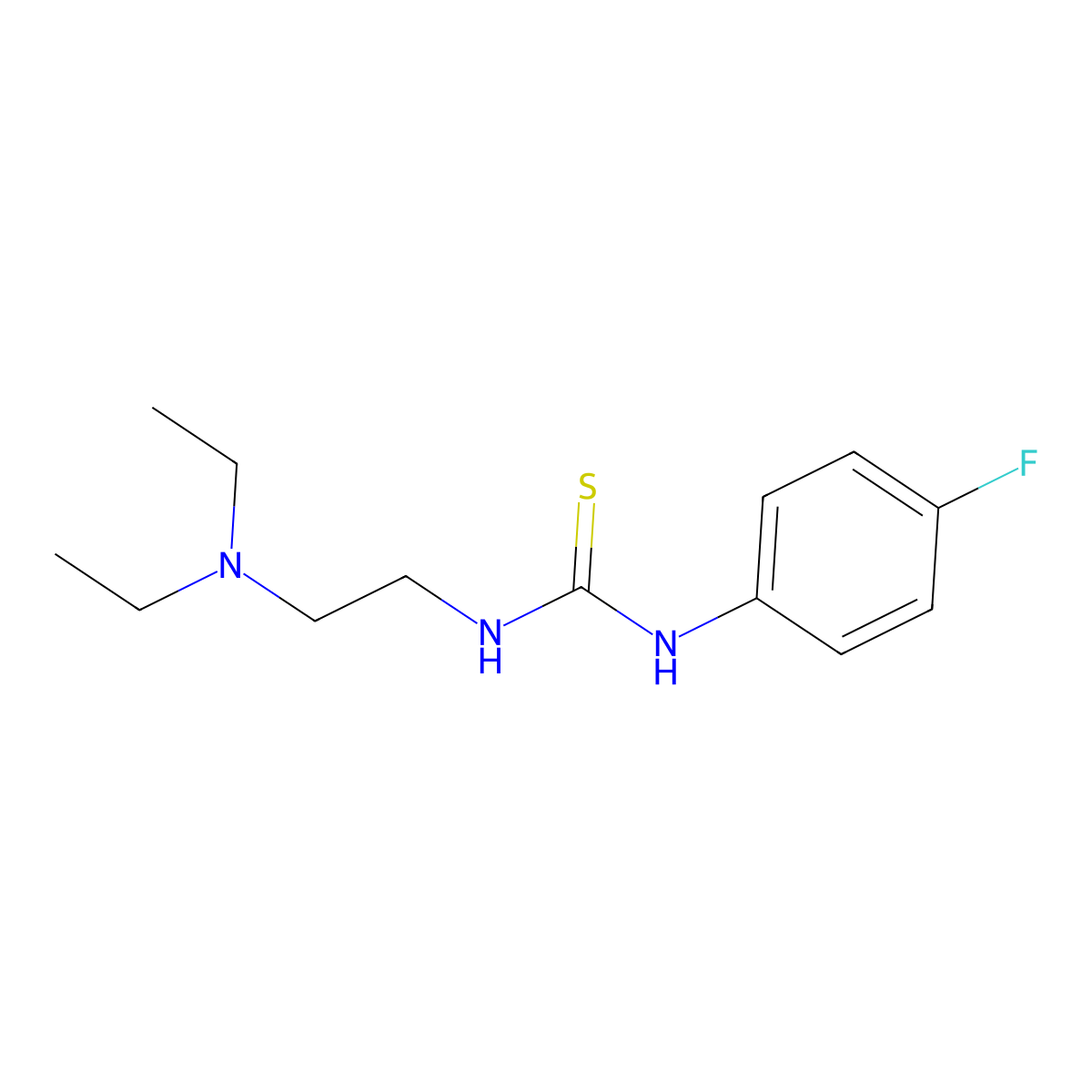 N-[2-(diethylamino)ethyl]-N'-(4-fluorophenyl)thiourea molecular structure, CAS 281211-71-0
