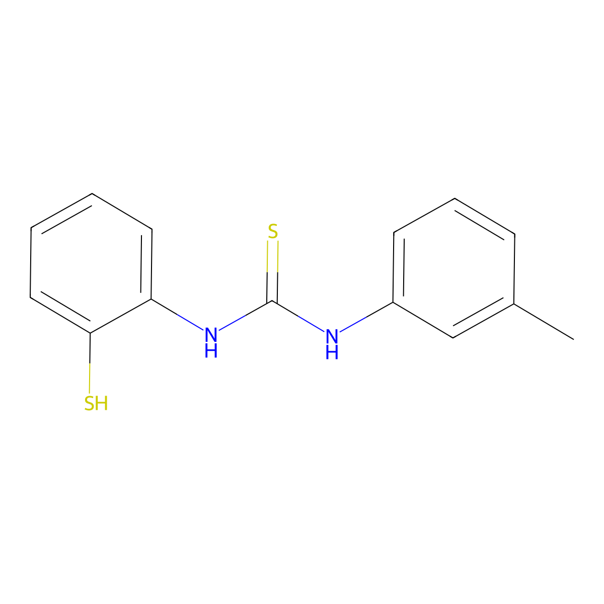 N-(2-mercaptophenyl)-N'-(3-methylphenyl)thiourea molecular structure, CAS 281212-52-0