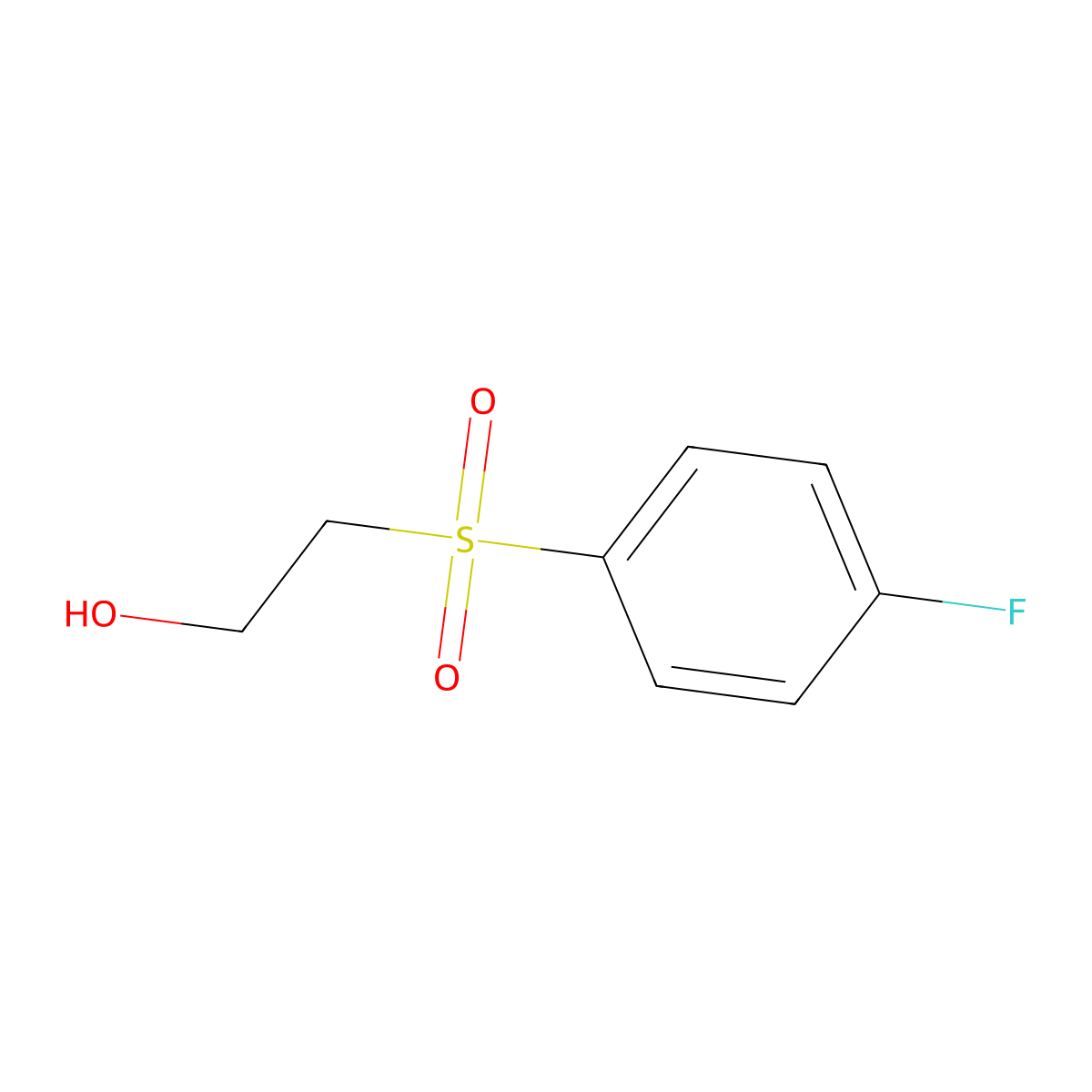 2-[(4-Fluorophenyl)sulfonyl]ethanol molecular structure, CAS 28122-13-6