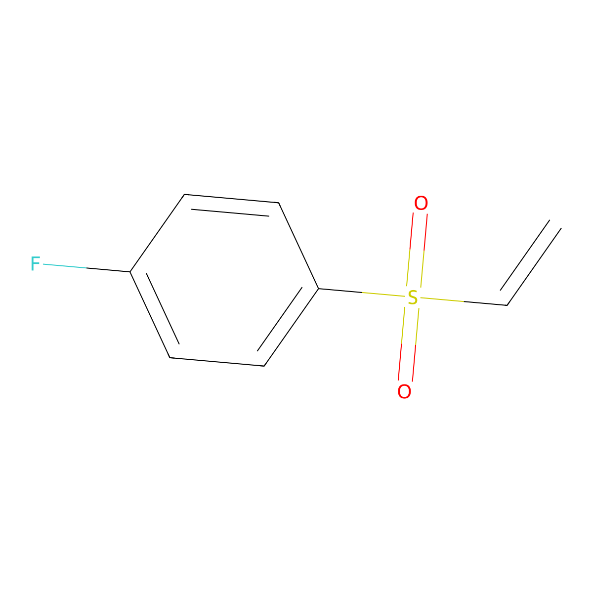 1-(Ethenesulfonyl)-4-fluorobenzene molecular structure, CAS 28122-14-7
